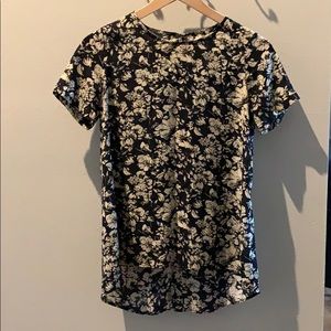 Black Floral Blouse
